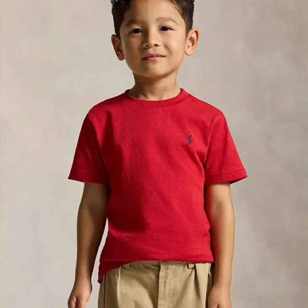 New Ralph Lauren 24 Months Boys' Red Short-Sleeve Polo Tee with Navy Pony